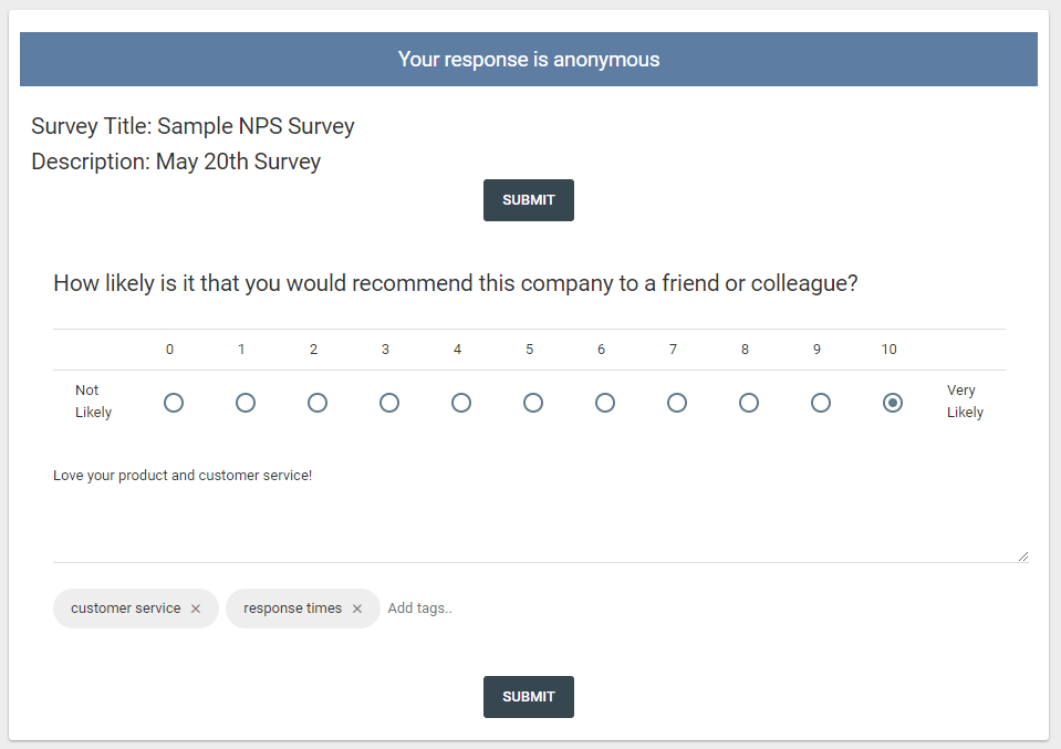 eNPS Survey Form